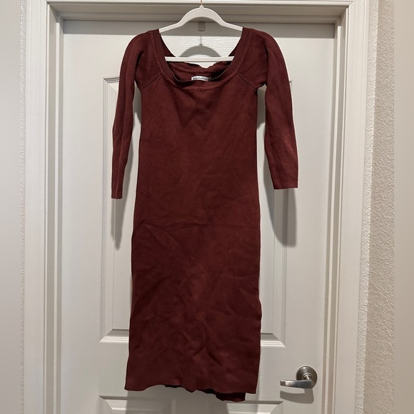 Abercrombie & Fitch Off the Shoulder Sweater Midi Dress - Picture 3 of 7